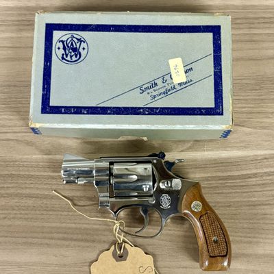 Smith and Wesson Model 34-1 Nickel Plated Revolver with Box