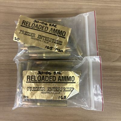 Two Bags of Presser Enterprises 30-06 Springfield Reloaded Ammunition