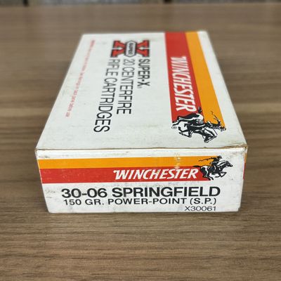 Winchester Super-X 30-06 Springfield 20 Centerfire Rifle Cartridge Box