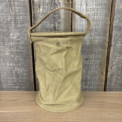 1943 Military Canvas Water Bucket with Broad Arrow Mark