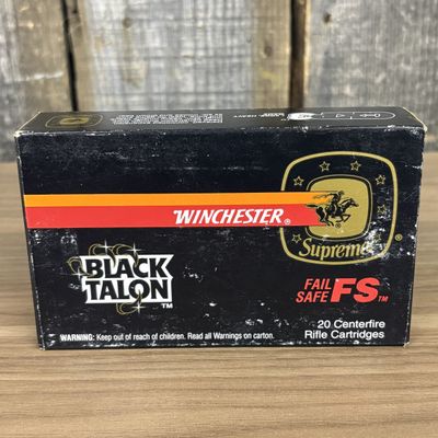 One Box of Winchester Supreme Black Talon Fail Safe 30-06 Springfield Centerfire Rifle Cartridges