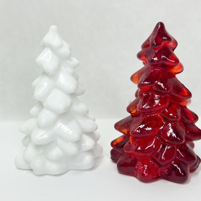 PAIR OF MOSSER CHRISTMAS TREES