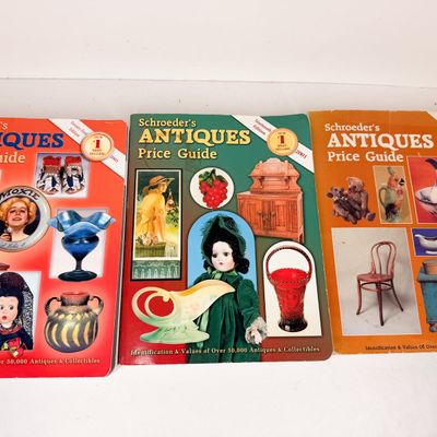 THREE SCHROEDER'S ANTIQUES PRICE GUIDES, 2001-2003