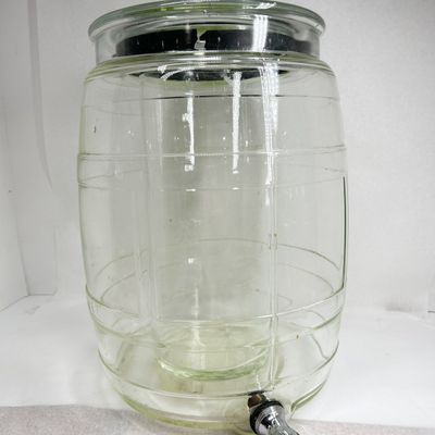 MCKEE GLASS BARREL BEVERAGE DISPENSER