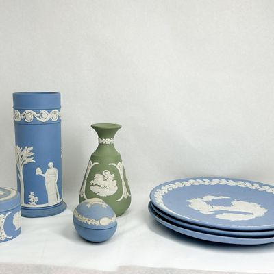 COLLECTION OF JASPERWARE STONEWARE CERAMICS