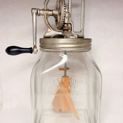 DAZEY CHURN NO. 40 GLASS BUTTER CHURN