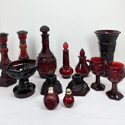 AVON RUBY GLASS COLLECTION, 20TH CENTURY