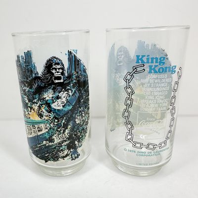 COCA-COLA KING KONG GLASS TUMBLERS, 1976