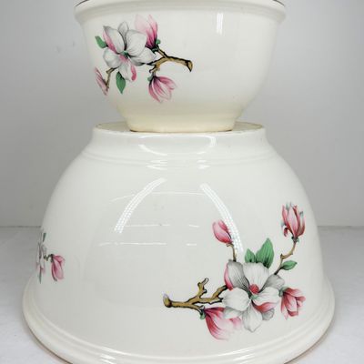 HOMER LAUGHLIN MAGNOLIA MIXING BOWLS, 1960