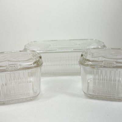 HAZEL-ATLAS GLASS REFRIGERATOR DISHES