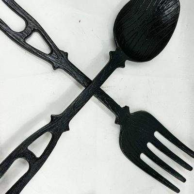 CAST IRON FORK AND SPOON SET