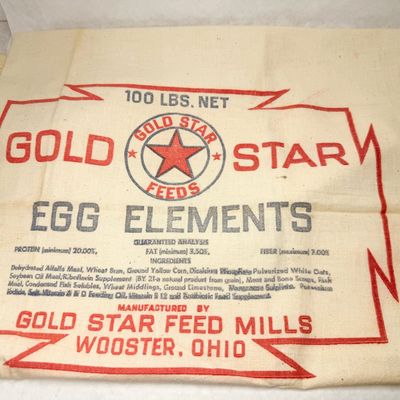 GOLD STAR FEED MILLS COTTON SACK