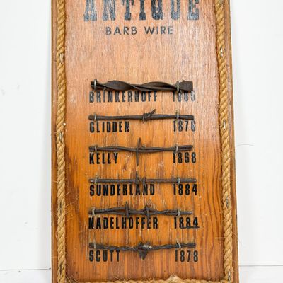 AMOS CROUCH BARBED WIRE DISPLAY, VINTAGE