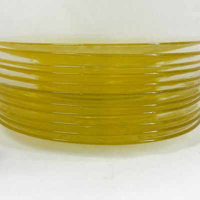 SET OF YELLOW DEPRESSION GLASS PLATES
