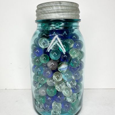 MASON PATENT GLASS JAR MARBLES