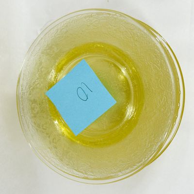 SET OF YELLOW DEPRESSION GLASS PLATES
