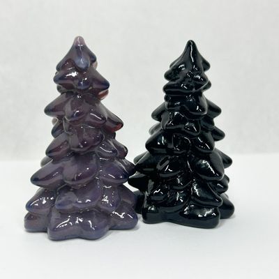 TWO MOSSER CHRISTMAS TREES