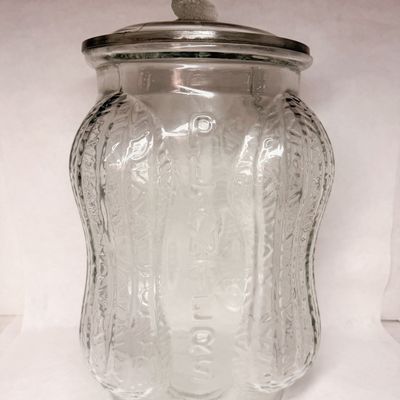 PLANTERS GLASS COUNTER JAR