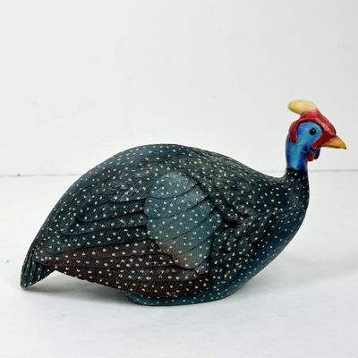 FEATHERS FRIENDS CROWNED GUINEAFOWL FIGURINE