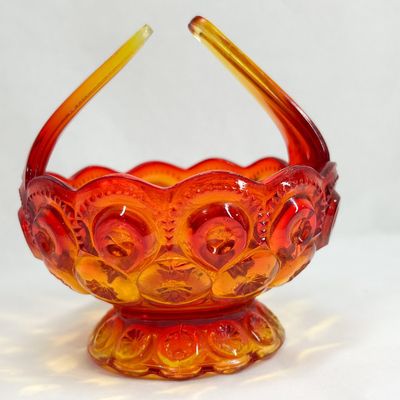AMBERINA MOON AND STAR GLASS BASKET