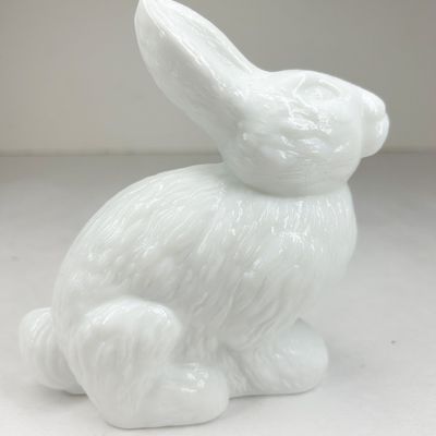 MOSSER MILK GLASS STANDING RABBIT