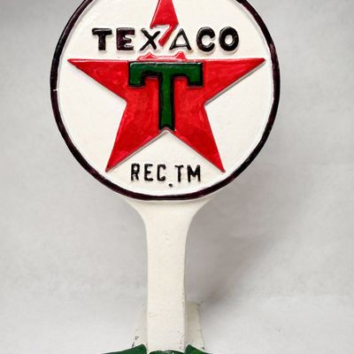 TEXACO CAST IRON ADVERTISING DOORSTOP