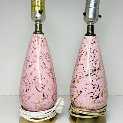 PAIR OF MID-CENTURY CERAMIC LAMPS