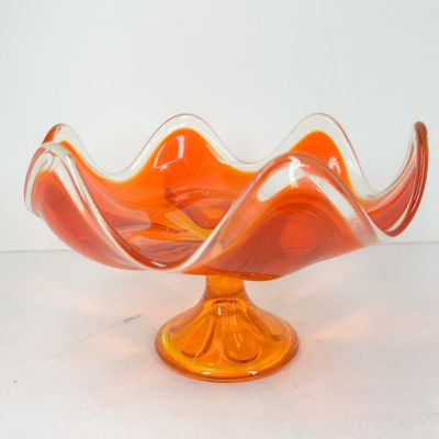 MCM ORANGE CASED ART GLASS BOWL
