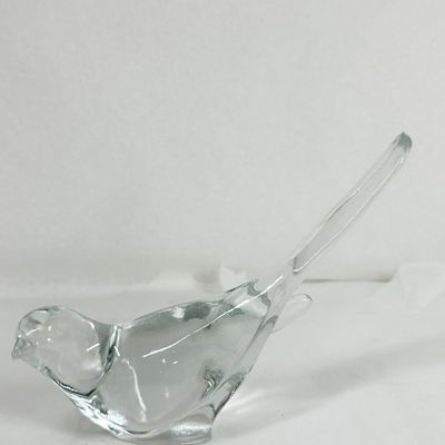 CLEAR GLASS BIRD FIGURINE