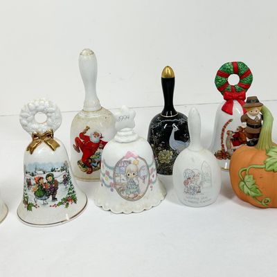 AVON AND PRECIOUS MOMENTS CERAMIC BELLS