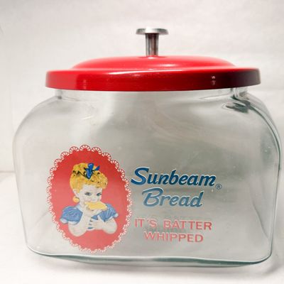 SUNBEAM BREAD GLASS SNACK JAR
