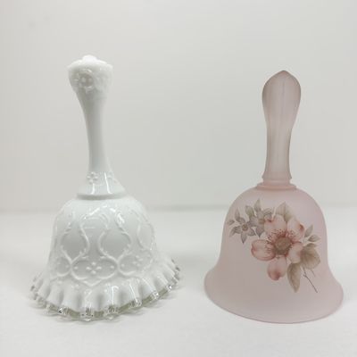FENTON AND SATIN GLASS BELLS