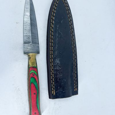 DAMASCUS STEEL AND PAKKAWOOD DAGGER