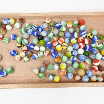 COLLECTION OF GLASS MARBLES