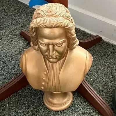 Music: Wood Stand, Bach Bust, Book, Art & 2 Metal Music Stands