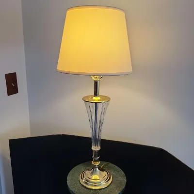 Pair Of Crystal Lamps