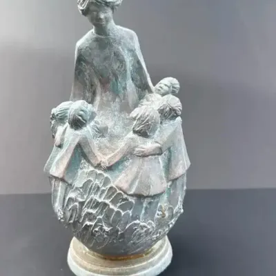 2 Southard Sculptures: “Children & Mother” & "Teacher & Children"