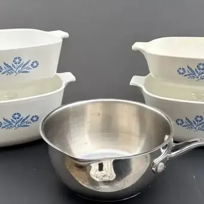 CorningWare Blue Cornflower Casserole Dishes & Cuisinart Saucer