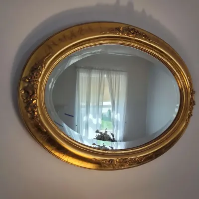 Gilded Oval Mirror