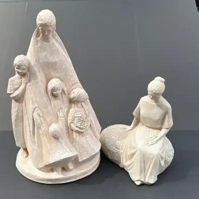 2 Southard Sculptures: “Children & Mother” &  "Mary of the garden" 