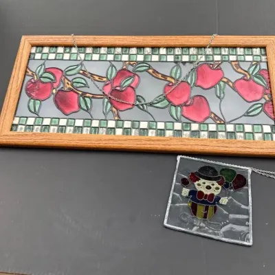 Stained Glass Window & Clown Sun Catcher 