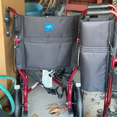 Medline Lightweight Steel Transport Chair