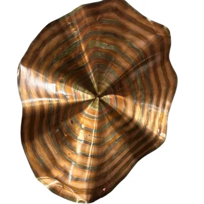 Sale Photo Thumbnail #137: LARGE CURTIS JERE COPPER "CONVERGENCE" WALL SCULPTURE
