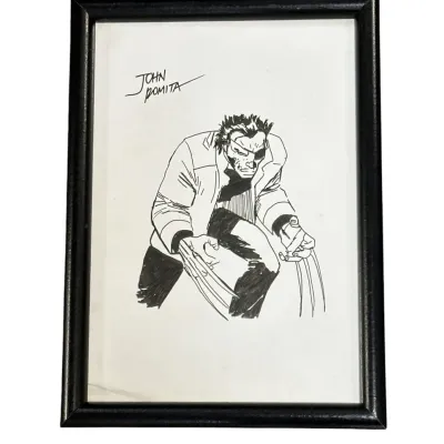 Sale Photo Thumbnail #219: WOLVERINE INK SKETCH AFTER JOHN ROMITA