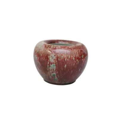 Sale Photo Thumbnail #203: CHINESE PEACHBLOOM GLAZED APPLE-SHAPED JAR