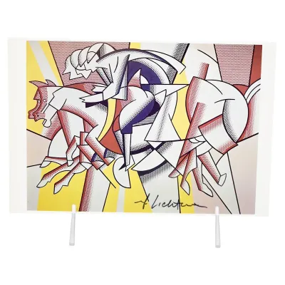 Sale Photo Thumbnail #126: ROY LICHTENSTEIN SIGNED 1975 EXHIBITION ANNOUNCEMENT