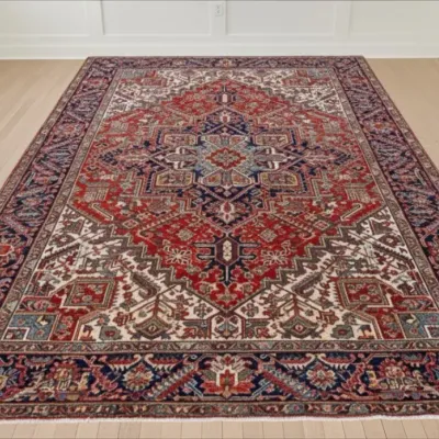Sale Photo Thumbnail #115: HAND KNOTTED SEMI ANTIQUE ROOM SIZE HERIZ SERAPI RUG