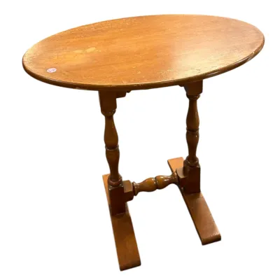 Sale Photo Thumbnail #56: VINTAGE OVAL SOLID MAPLE SIDE TABLE