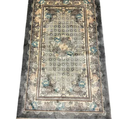 Sale Photo Thumbnail #142: CONTEMPORARY FINE CHINESE SILK SCULPTED RUG
