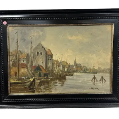 Sale Photo Thumbnail #71: FRANS BAKKER SIGNED OIL ON BOARD
